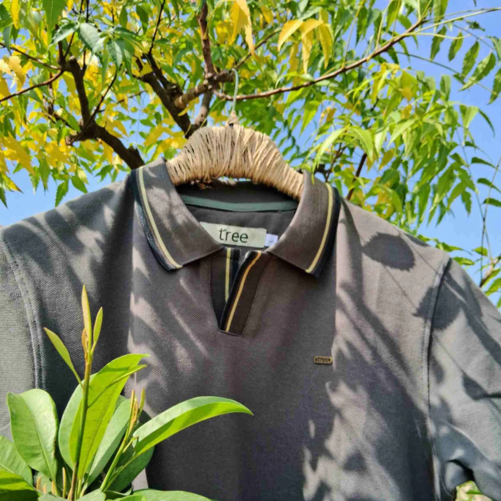 Olive Short Sleeve Rib-Placket Polo Shirt