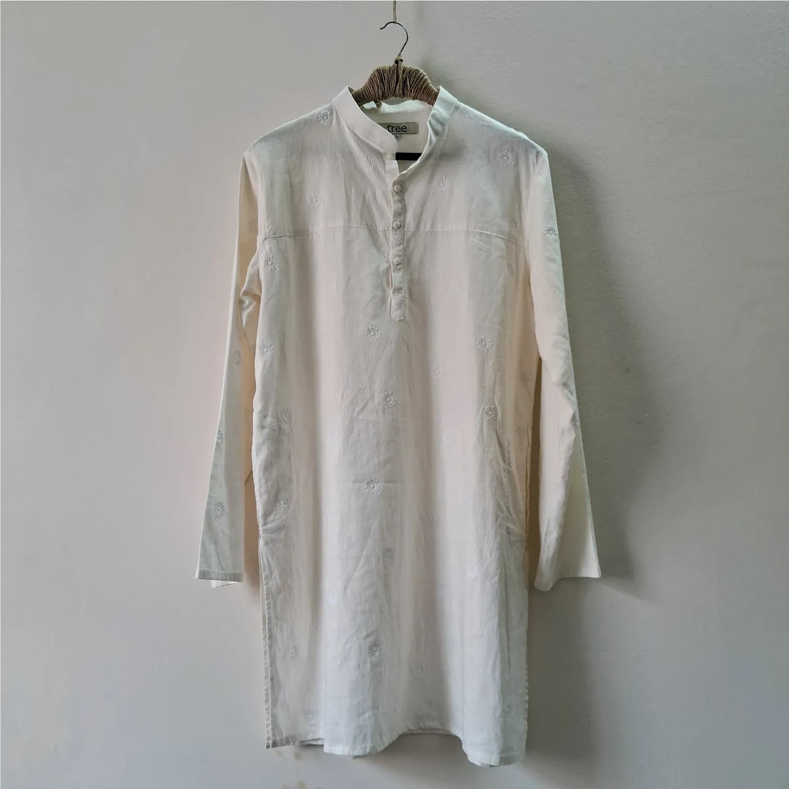 Milky White Premium Linen Panjabi