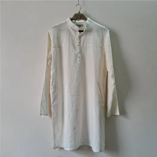 Milky White Premium Linen Panjabi