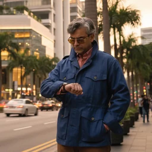 Admiral Blue Premium Linen Field Jacket