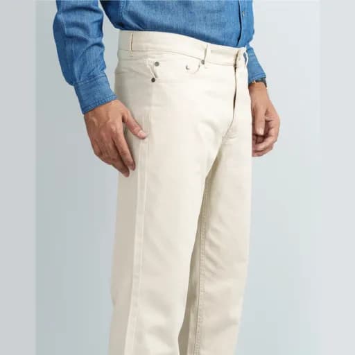 Stone Non-Stretch Cotton Twill Jeans