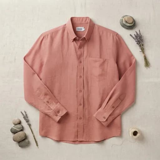 Georgia Peach Premium Linen Long Sleeve Alpha Shirt